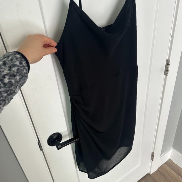 Little Black Dress Cowl Neck Mini Size Large Bachelorette Dry‎ Goods - Picture 2 of 6